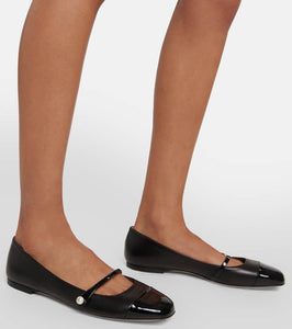 Jimmy Choo Elisa embellished suede ballet flats