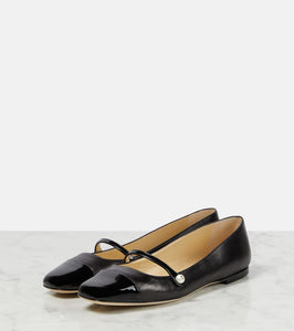 Jimmy Choo Elisa embellished suede ballet flats