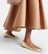 Jimmy Choo Elme metallic leather ballet flats