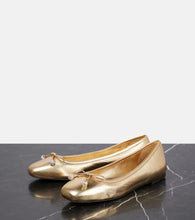 Jimmy Choo Elme metallic leather ballet flats