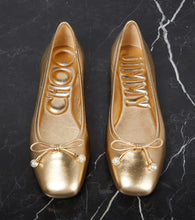 Jimmy Choo Elme metallic leather ballet flats