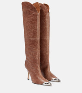 Paris Texas Nadia leather knee-high boots