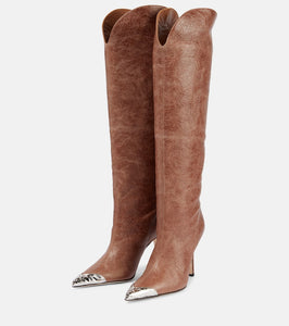 Paris Texas Nadia leather knee-high boots