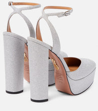 Aquazzura So High glitter platform pumps