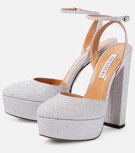 Aquazzura So High glitter platform pumps