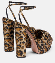 Aquazzura Olie Plateau 140 leopard-print sandals