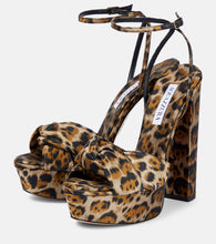 Aquazzura Olie Plateau 140 leopard-print sandals