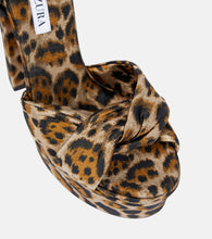 Aquazzura Olie Plateau 140 leopard-print sandals