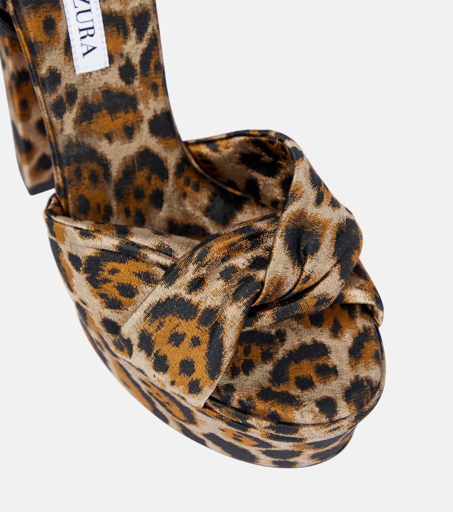 Aquazzura Olie Plateau 140 leopard-print sandals