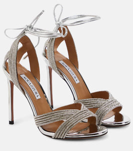 Aquazzura Ari 105 embellished sandals
