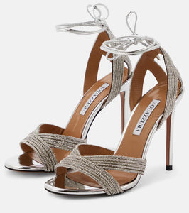 Aquazzura Ari 105 embellished sandals
