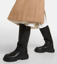 Hogan Leather knee-high boots