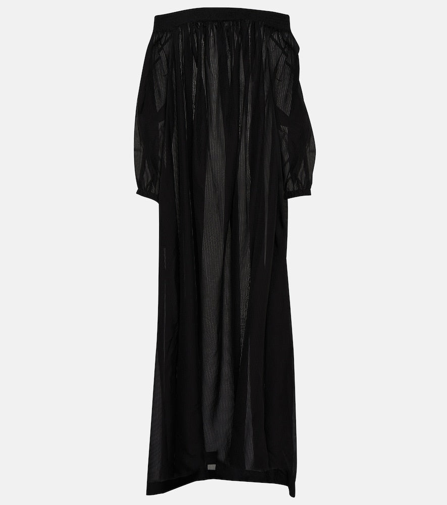 Alaia Off-shoulder maxi dress. Alaia 露肩长款连衣裙