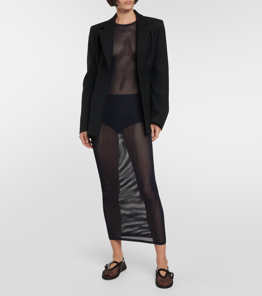 Alaia Archetypes fishnet gown