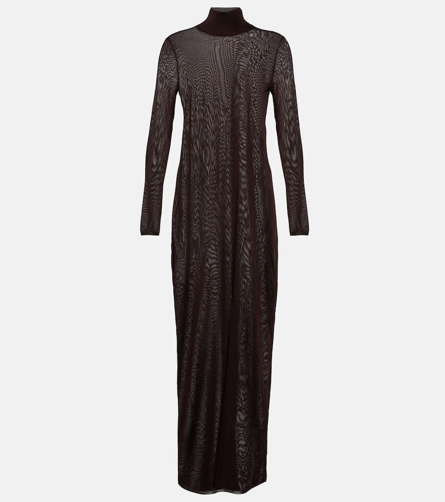 Alaia High-neck knit maxi dress. Alaia 高领针织长裙