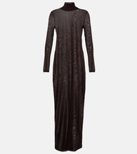 Alaia High-neck knit maxi dress