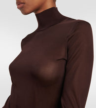 Alaia High-neck knit maxi dress