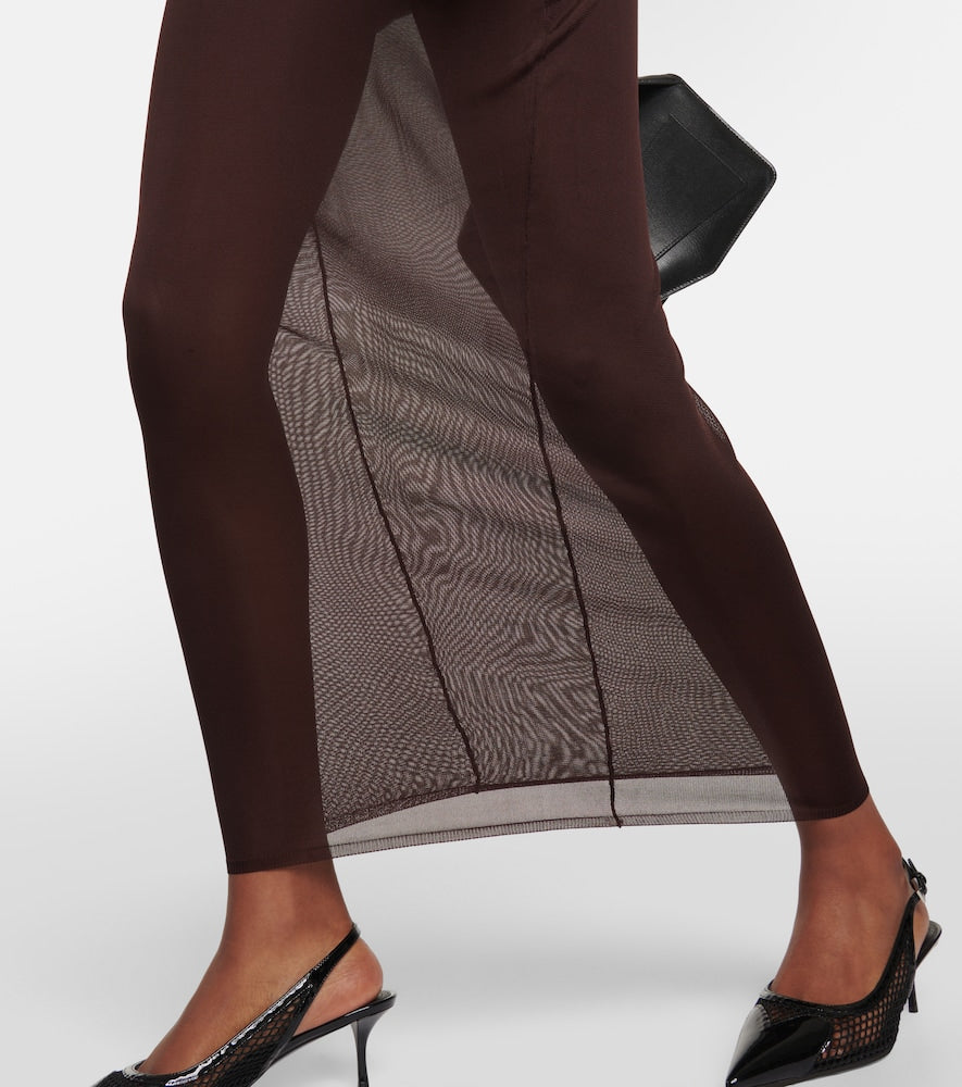 Alaia High-neck knit maxi dress