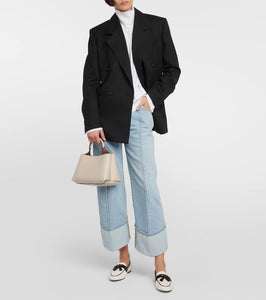 Tod's Tasseled boucl√É¬© and leather loafers