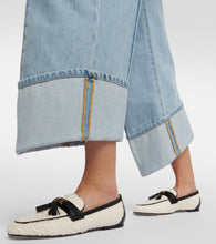 Tod's Tasseled boucl√É¬© and leather loafers