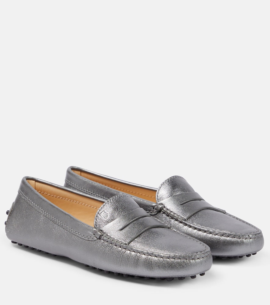 Tod's Metallic leather moccasins - Tod's 金属色皮革莫卡辛鞋