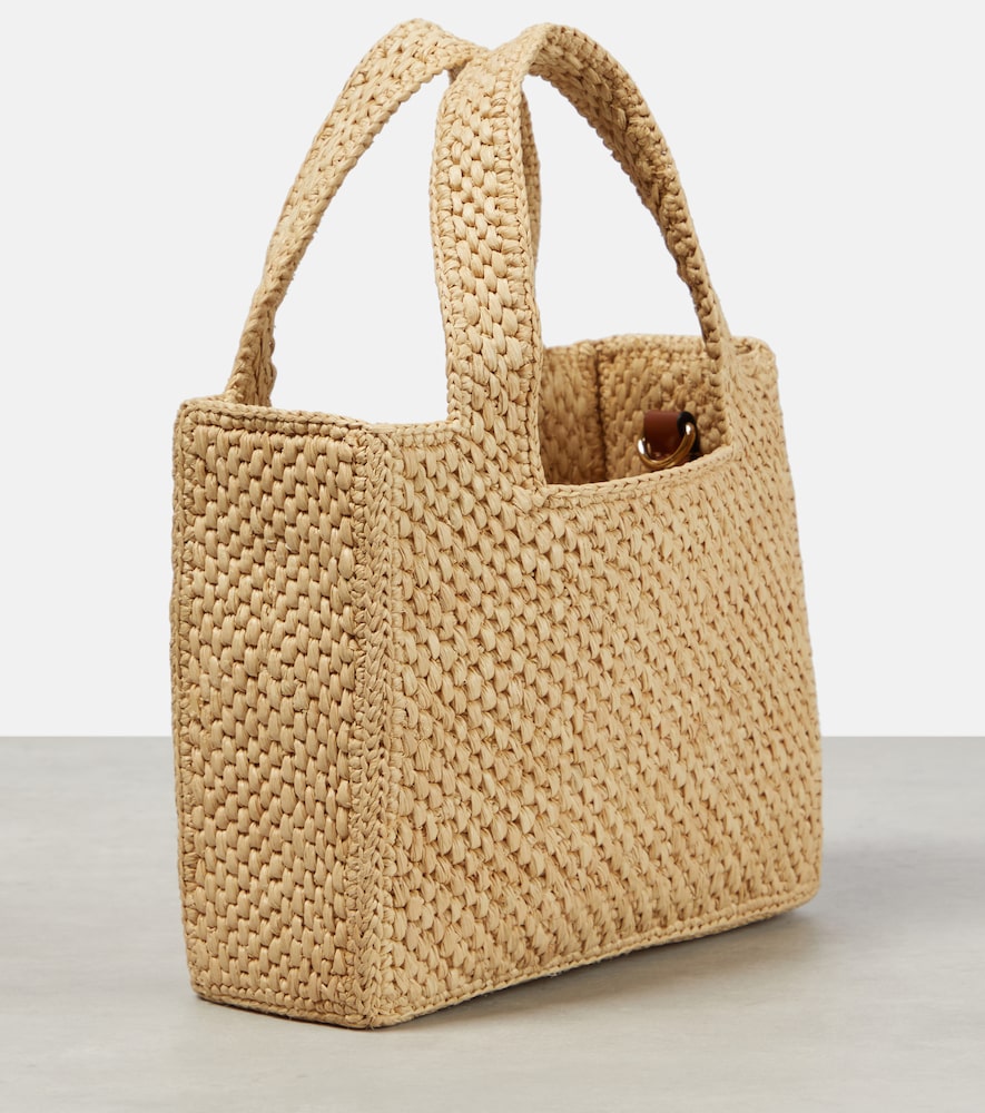 Loewe Paula's Ibiza logo raffia tote bag