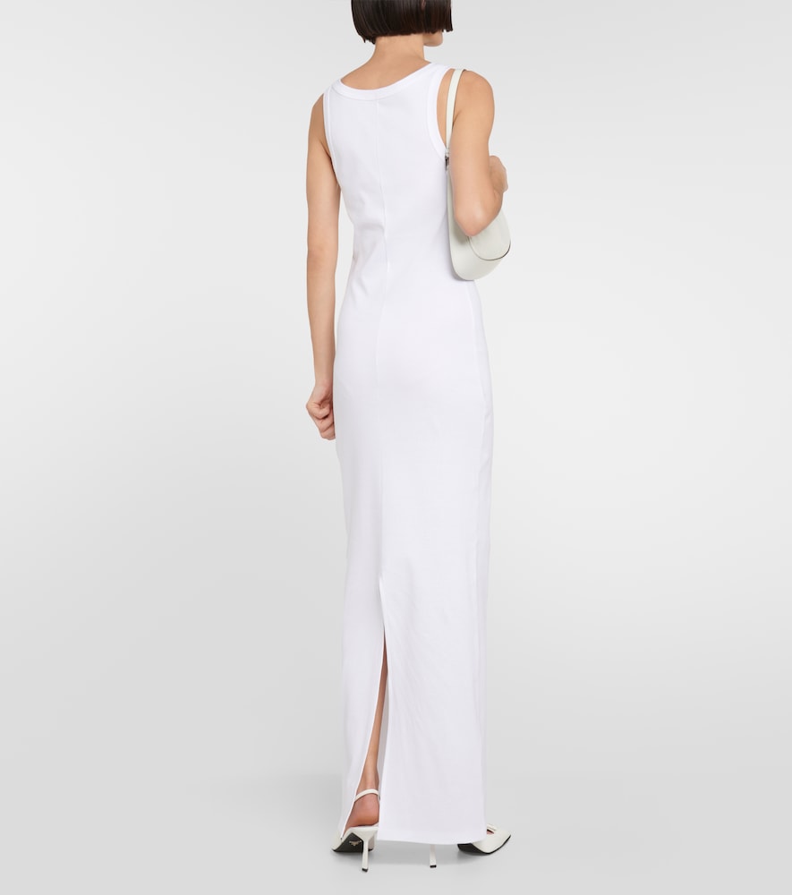 Prada Logo cotton jersey maxi dress