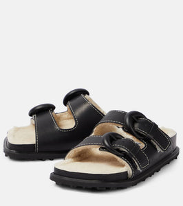 Marine Serre Leather slides