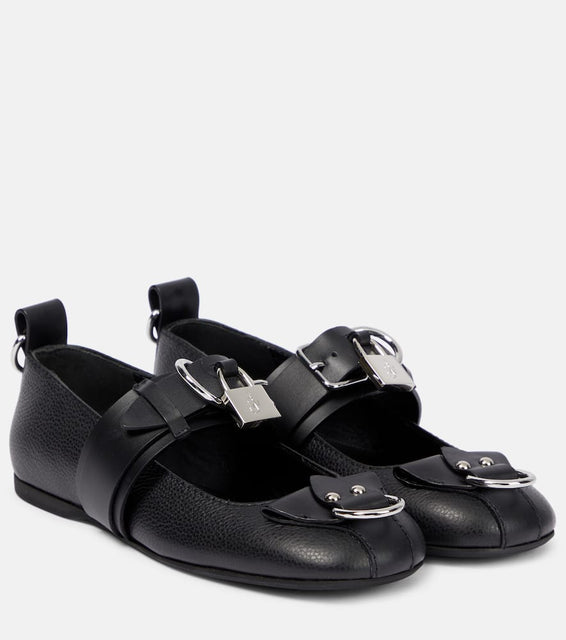 JW Anderson Lock leather ballet flats