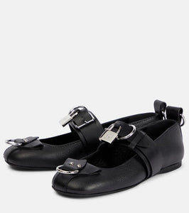 JW Anderson Lock leather ballet flats