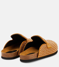 JW Anderson Crystal-embellished suede slippers
