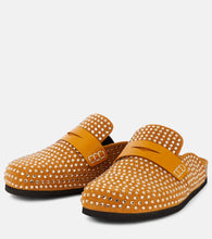 JW Anderson Crystal-embellished suede slippers