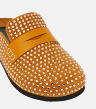 JW Anderson Crystal-embellished suede slippers