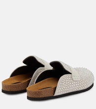 JW Anderson Crystal-embellished suede slippers