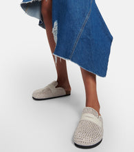 JW Anderson Crystal-embellished suede slippers