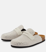 JW Anderson Crystal-embellished suede slippers
