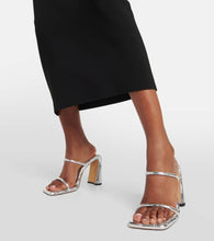 Proenza Schouler Square Slide metallic leather sandals