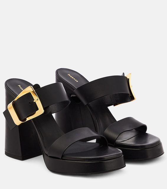 Proenza Schouler Buckle Slide leather platform mules