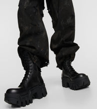 Balenciaga Bulldozer lace-up leather ankle boots