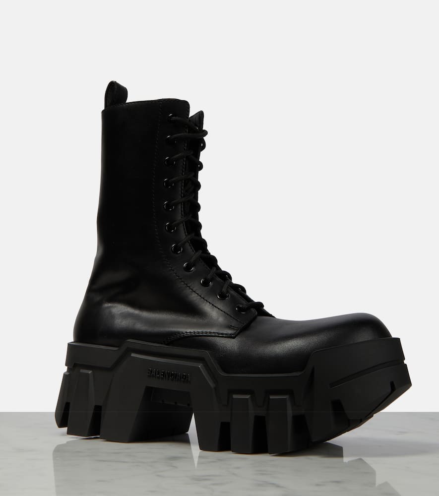 Balenciaga Bulldozer lace-up leather ankle boots