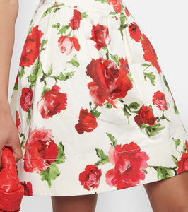 Carolina Herrera Floral cotton-blend minidress