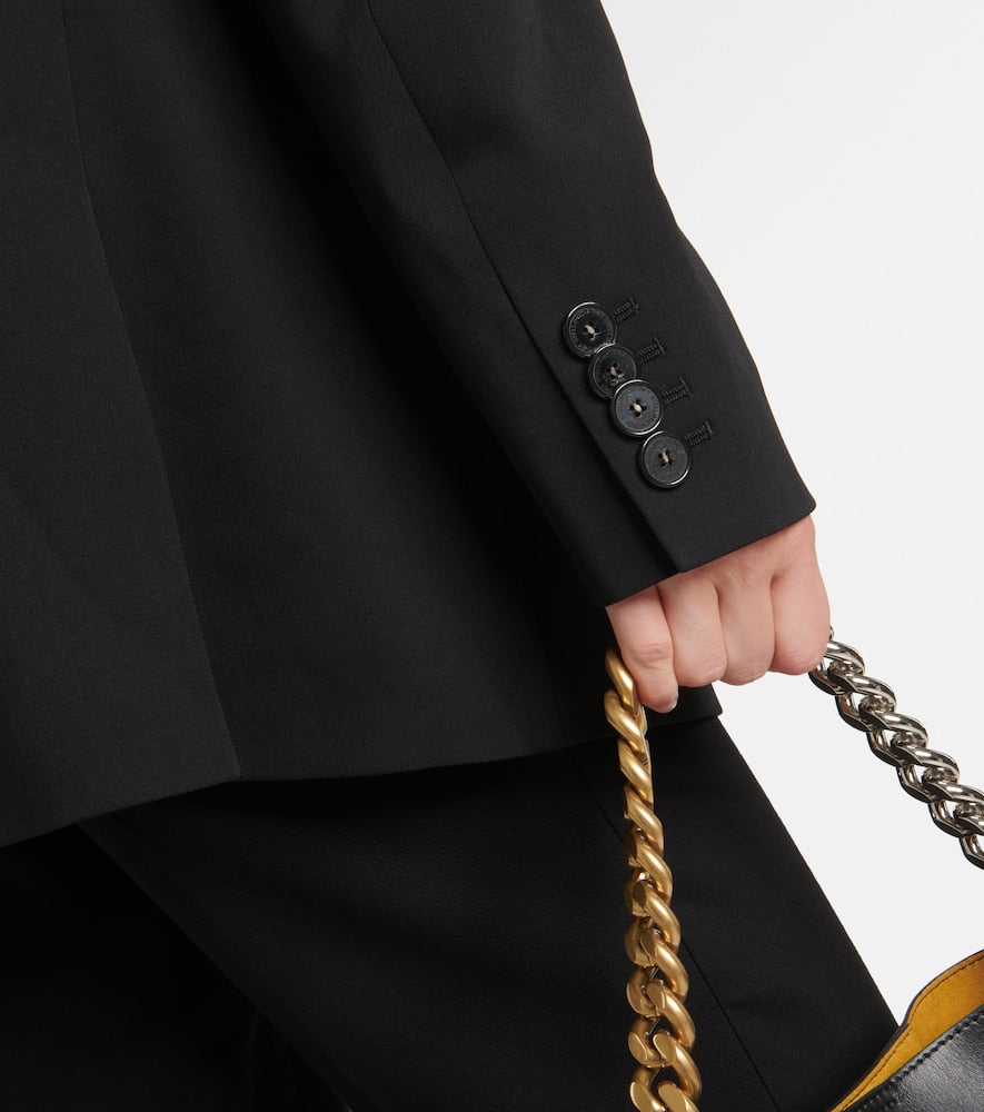 Stella McCartney Oversized double-breasted wool-blend jacket