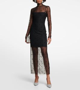 Givenchy 4G flocked tulle maxi dress