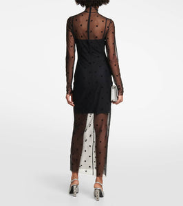 Givenchy 4G flocked tulle maxi dress