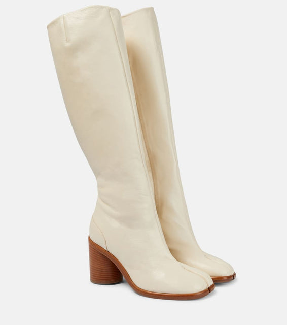 Maison Margiela Tabi leather knee-high boots