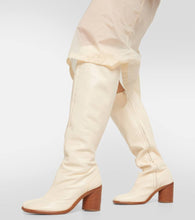 Maison Margiela Tabi leather knee-high boots