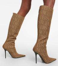Versace Versace Allover knee-high boots