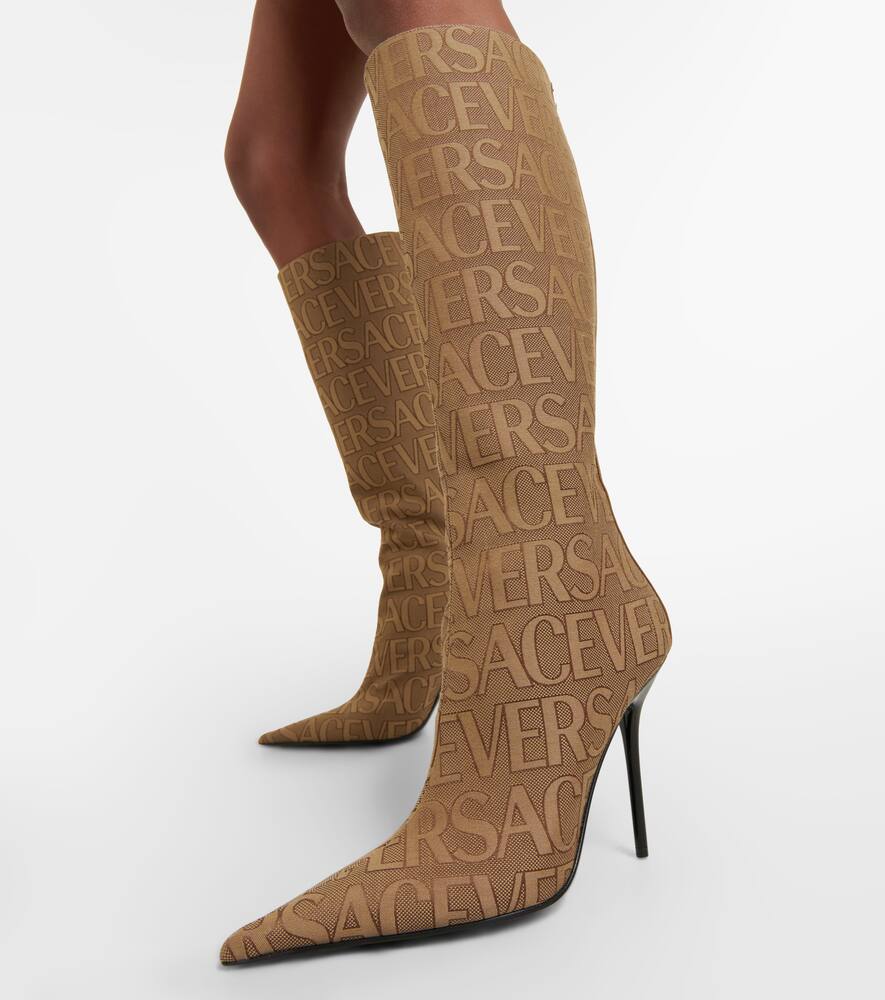 Versace Versace Allover knee-high boots