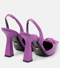 Versace La Medusa leather slingback pumps