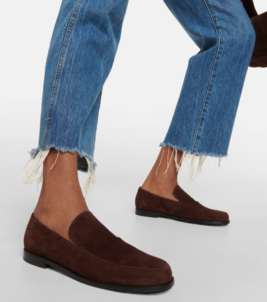 Khaite Alessio suede loafers